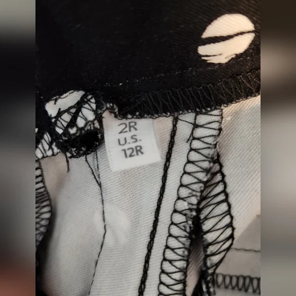 Women's Chico's Palazzo Wide Leg Black Briggitte w/ White Polka Dots 2R U.S. 12R - Picture 8 of 8